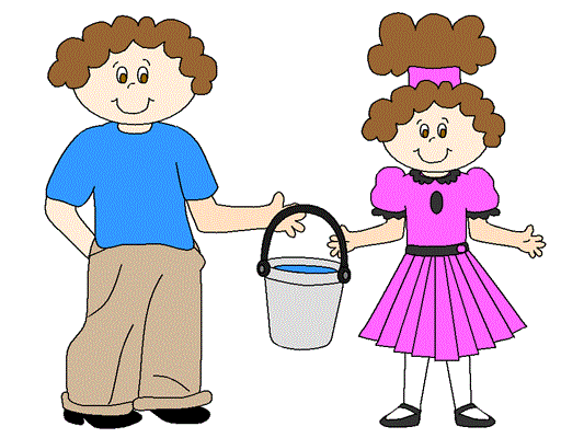 poster of Jack and Jill carrying a pail of water