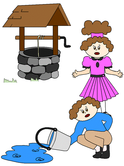 poster of the pail of water spilled beside the well 