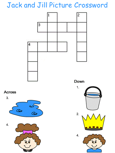 Jack and Jill Crossword Puzzle