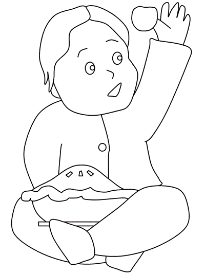 printable poster of Jack Horner pulling a plum out of a pie