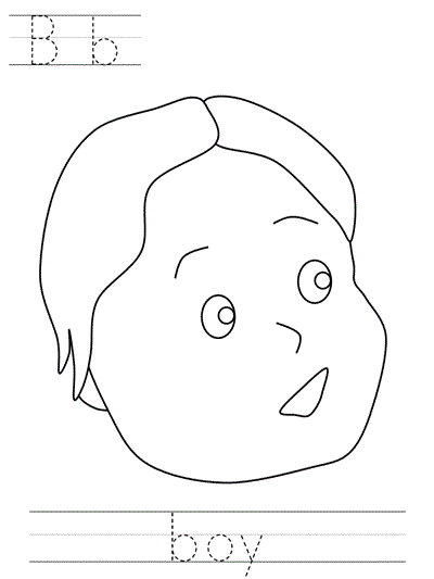 Printable print practice coloring page - Bb boy