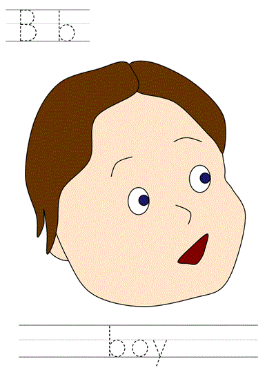 Printable print practice worksheet - Bb boy