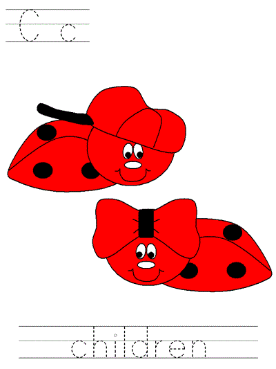 Printable print practice worksheet - Cc children