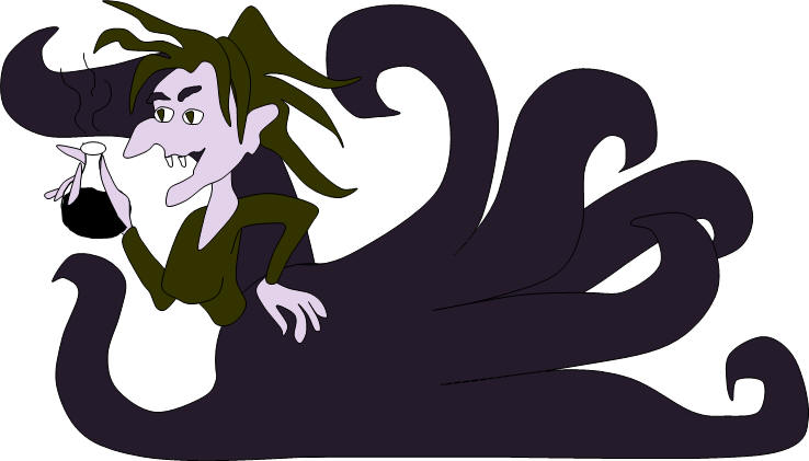 The Little Mermaid with of the ocean