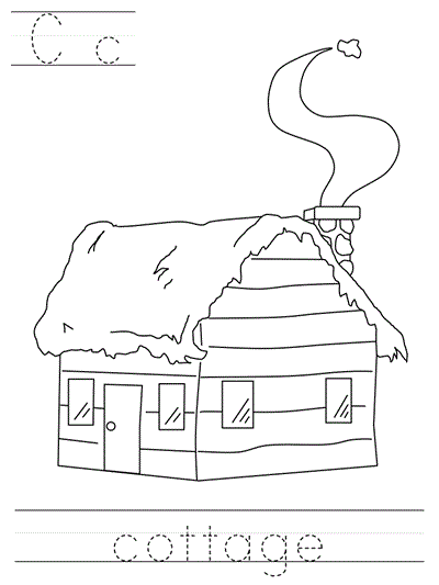 Printable print practice coloring page - Cc cottage