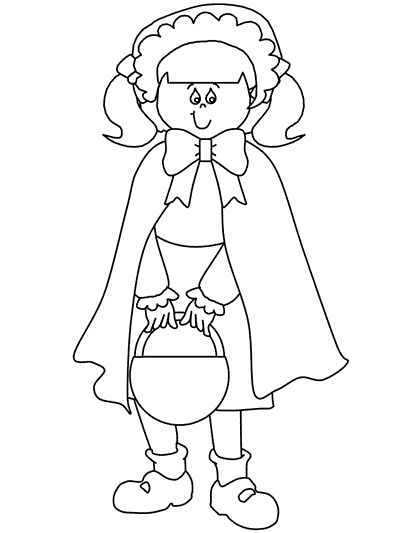 Coloring page - Little Red Riding Hood