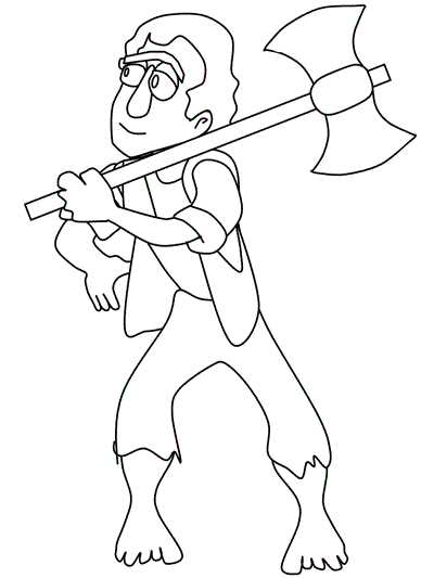 Coloring page - Woodsman