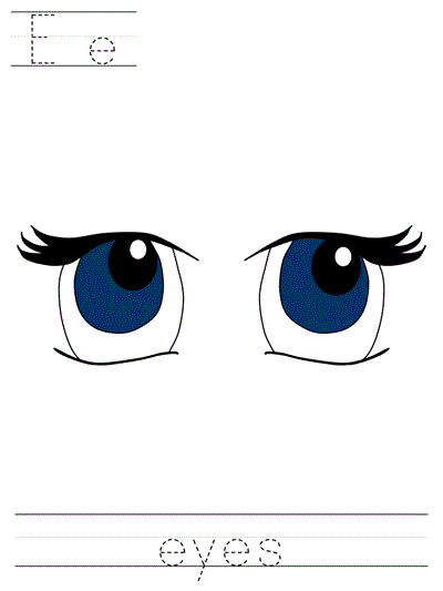 Printable print practice worksheet - Ee eyes