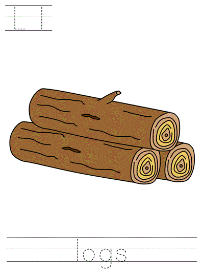 Printable print practice worksheet - Ll logs