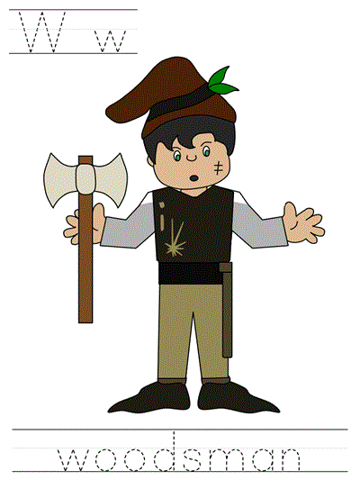 Printable print practice worksheet - Ww woodsman