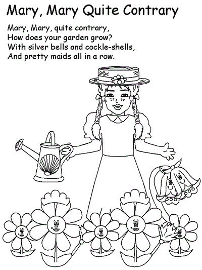 Coloring page - with words