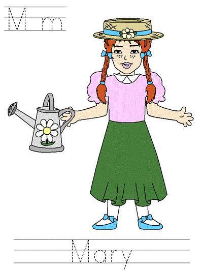 Printable print practice worksheet - Mm Mary