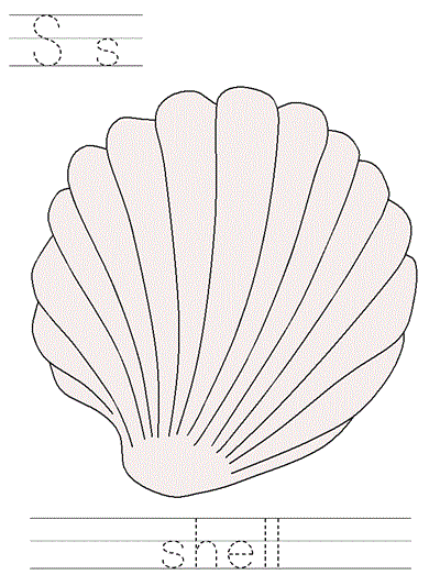 Printable print practice worksheet - Ss shell