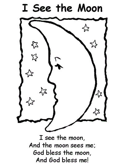 Coloring page - words to the rhyme