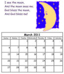 I See the Moon Custom Calendar