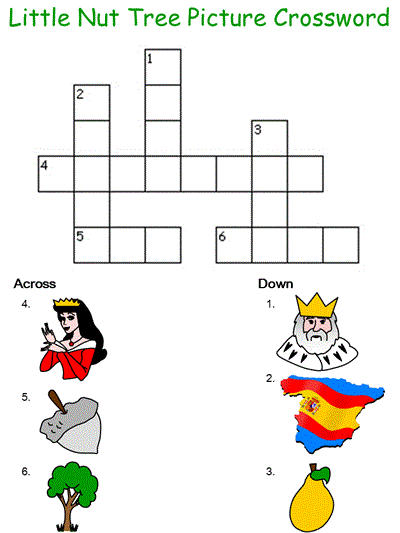 I had a little nut tree crossword puzzle