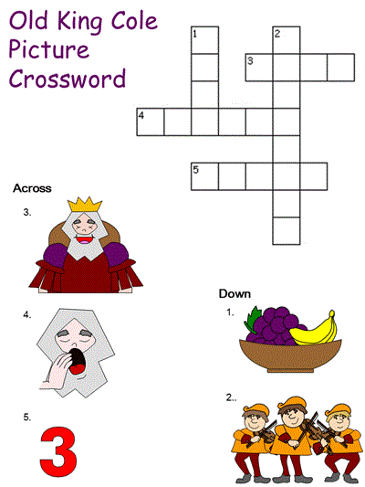 Old King Cole Crossword Puzzle