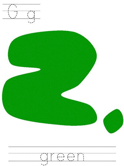 Printable print practice worksheet - Gg green