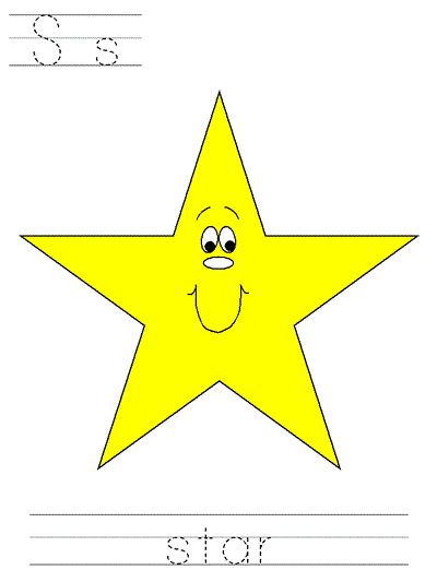 Printable print practice worksheet - Ss star