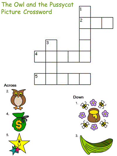 Pussycat, Pussycat Picture Crossword Puzzle