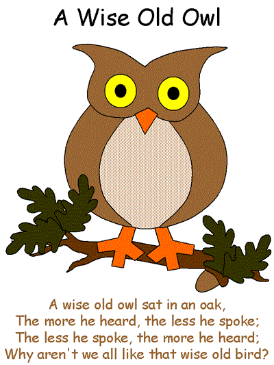 wise old owl coloring pages