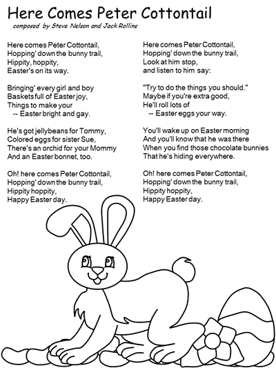 Coloring page - Children's Song with words