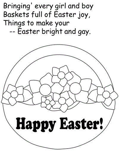 Coloring page - Children's Song with words - verse 2