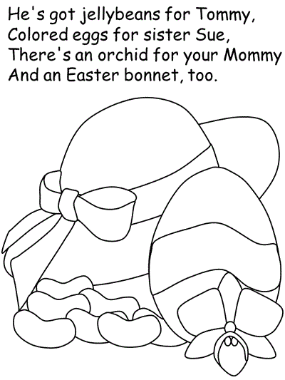 Coloring page - Children's Song with words - verse 3
