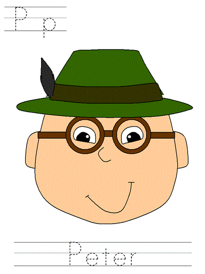 Printable print practice worksheet - Pp Peter