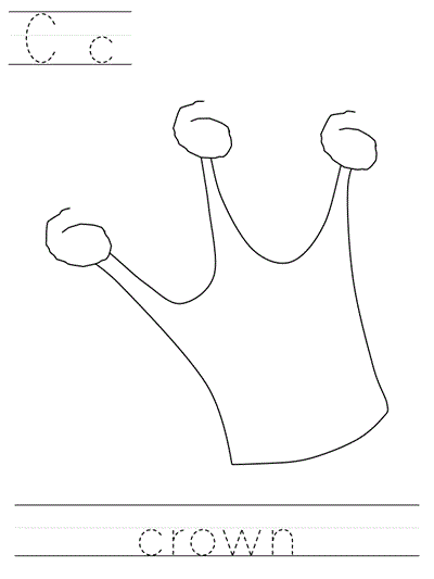 Printable print practice worksheet - Cc crown