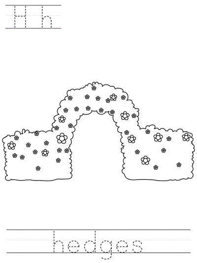 Printable print practice worksheet - Hh hedges