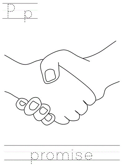 Printable print practice worksheet - Pp promise