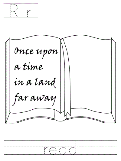 Printable print practice worksheet - Rr read