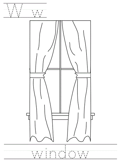 Printable print practice worksheet - Ww window