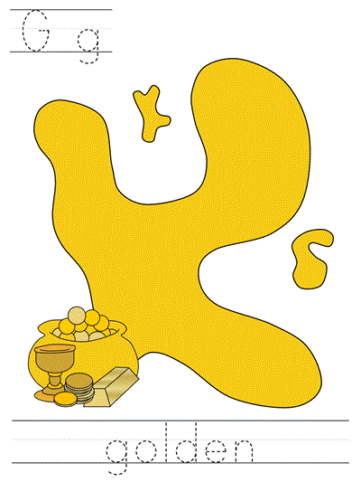Printable print practice worksheet - Gg golden