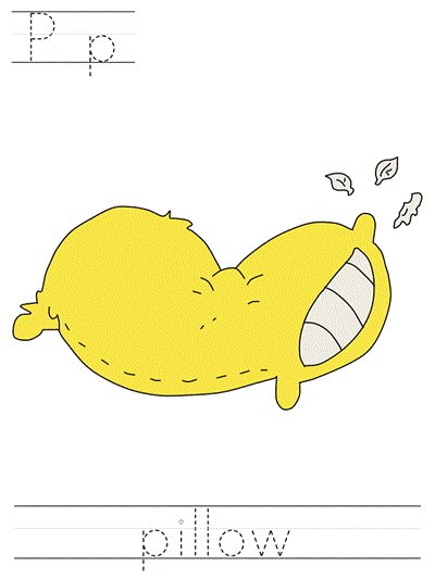 Printable print practice worksheet - Pp pillow