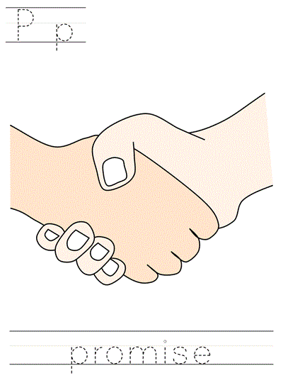 Printable print practice worksheet - Pp promise