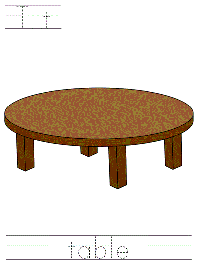 Printable print practice worksheet - Tt table