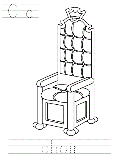 Learn to Print worksheet - Cc chair