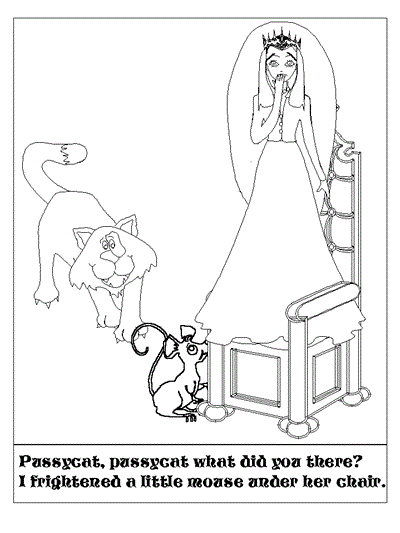 Pussycat Pussycat coloring page