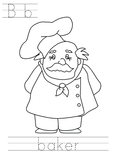 Learn to Print worksheet - Bb baker