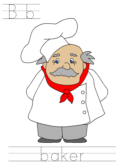 Learn to Print coloring page - Bb baker
