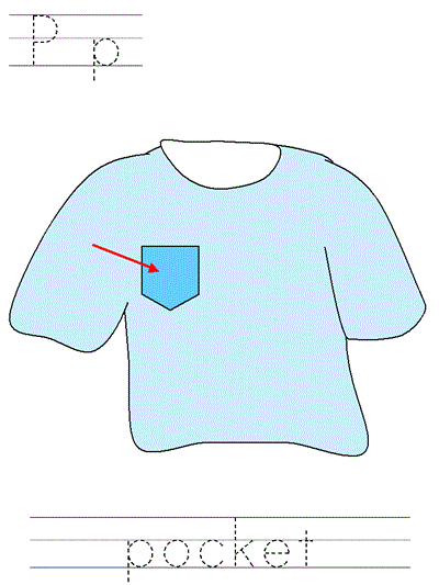 Learn to Print coloring page - Pp pocket