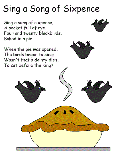 Sing a Song of Sixpence coloring page