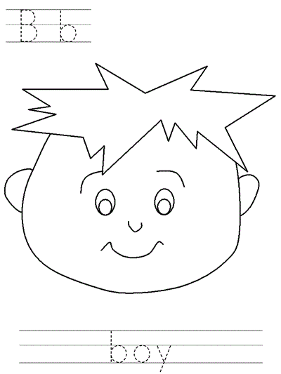 Learn to Print coloring page - Bb boy