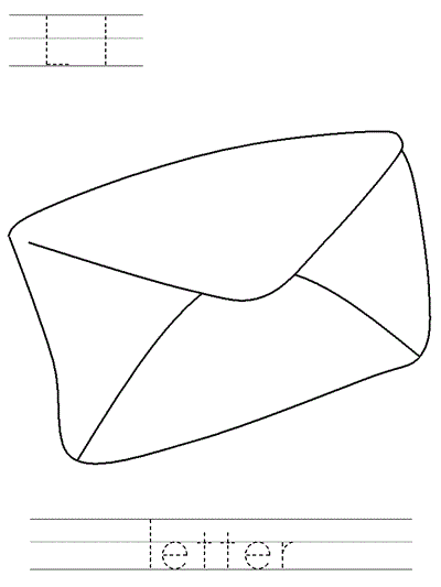 Learn to Print coloring page - Ll letter