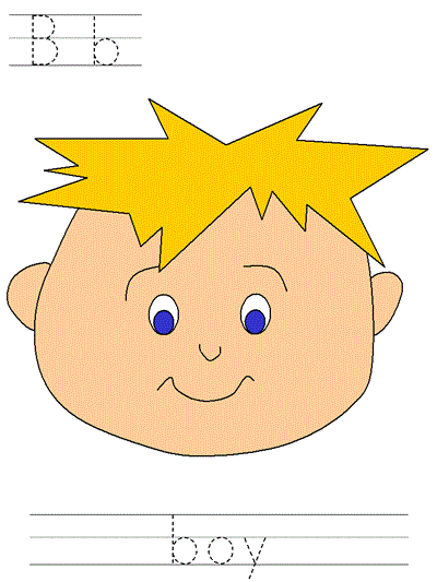 Learn to Print worksheet - Bb boy