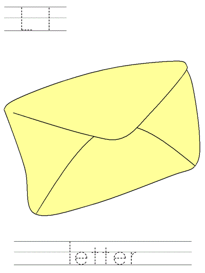 Learn to Print worksheet - Ll letter