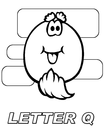 letter q alphabet coloring page
