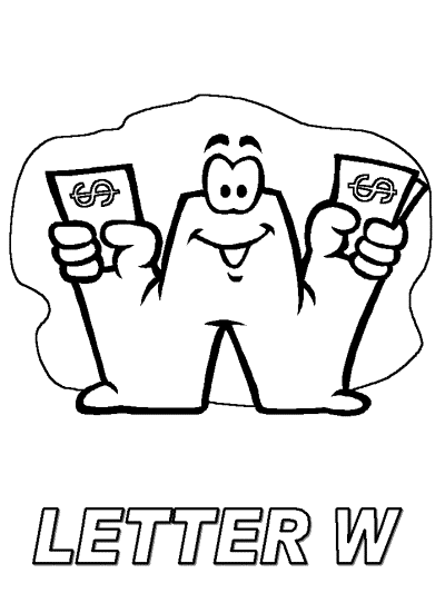 letter w alphabet coloring pages
